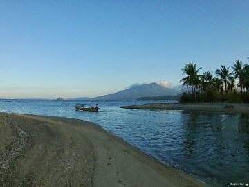 a beach at river mouth of Naun river near Tangkoko Nature Reserve.