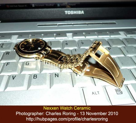 gold plated wrist watch Nexxen Sapphire Crystal Watch
