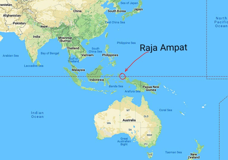 Raja Ampat is at the western end of West Papua province of Indonesia where is Raja Ampat