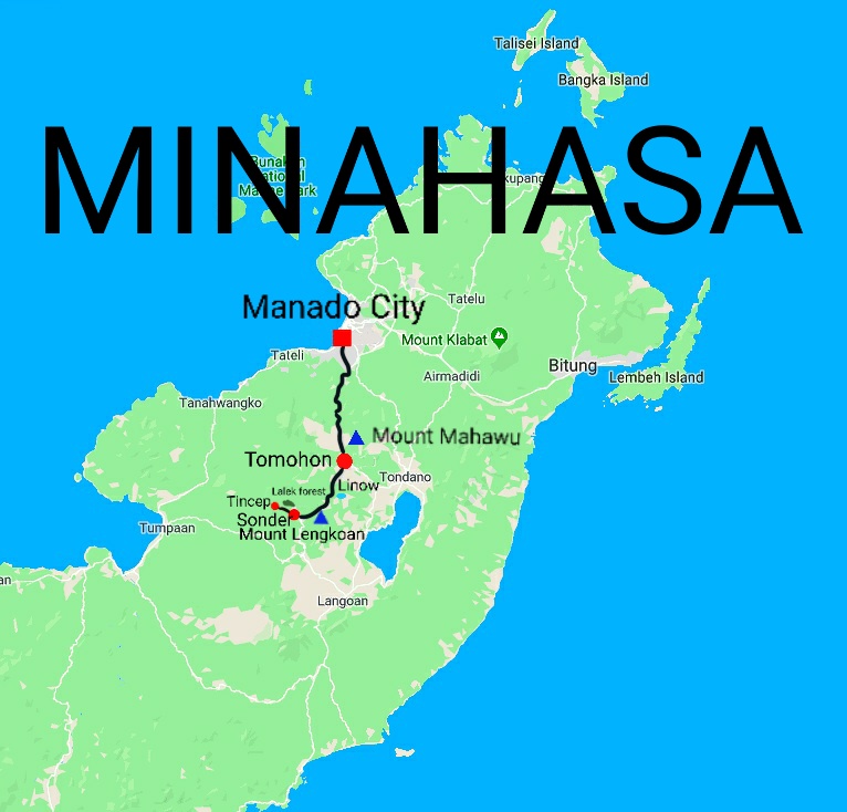 holiday in Minahasa highland Land route to Tomohon town and District Sonder