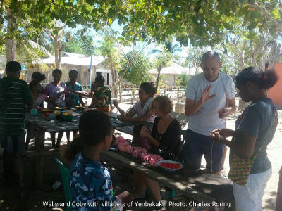 traveling to Waigeo Wally and Coby with villagers from Yenbekaki